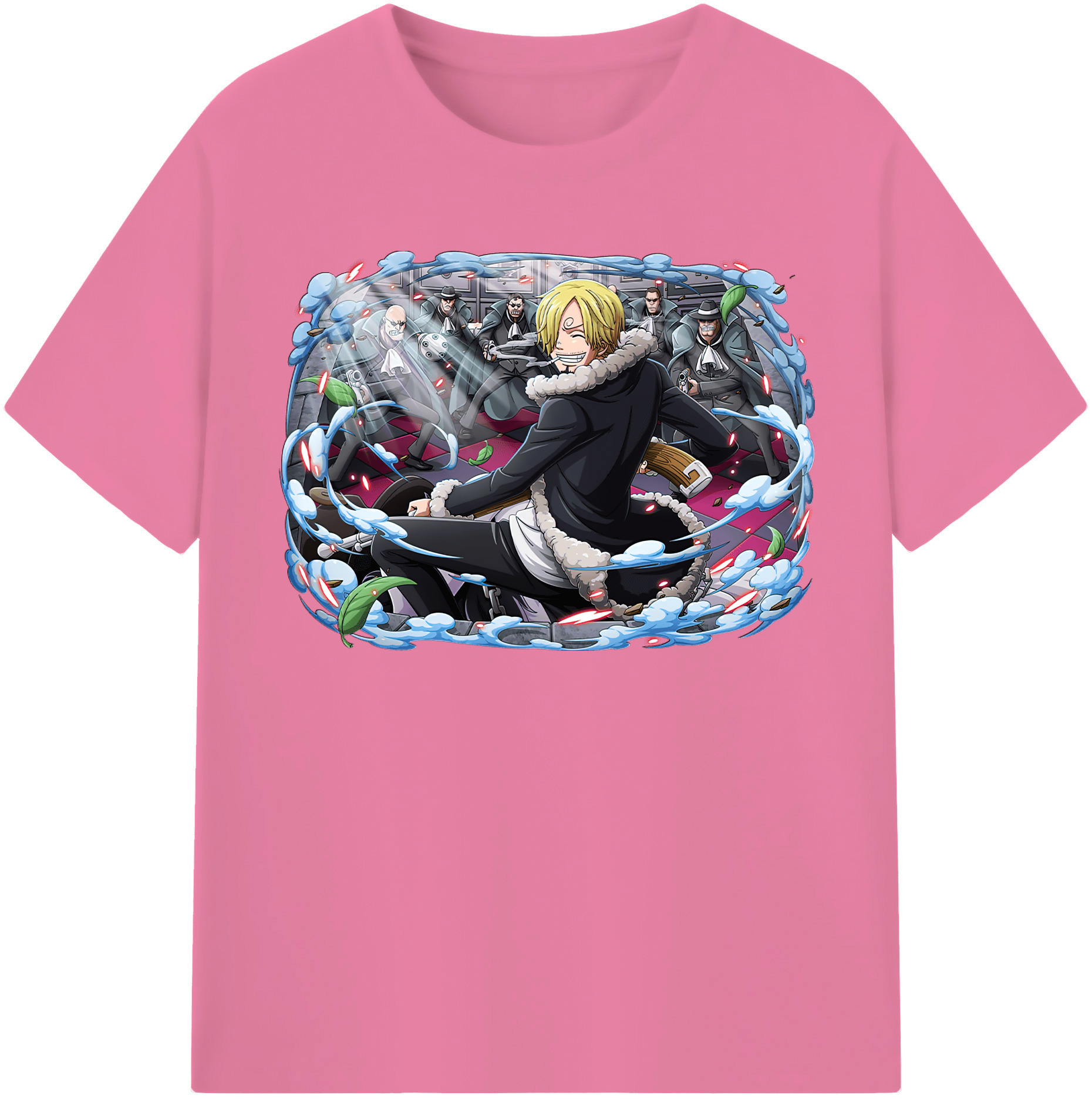 ワンピース サンジ ONE PIECE Sanji 綿100％半袖Tシャツ（フロントプリント）